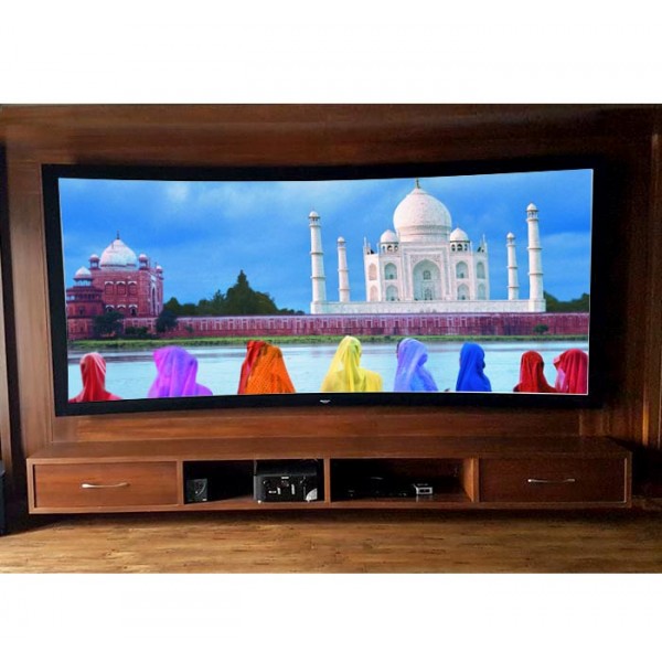 120 '' HD Curved Projection Screen 180degree for simulation 16:9 best for Home Cinema 