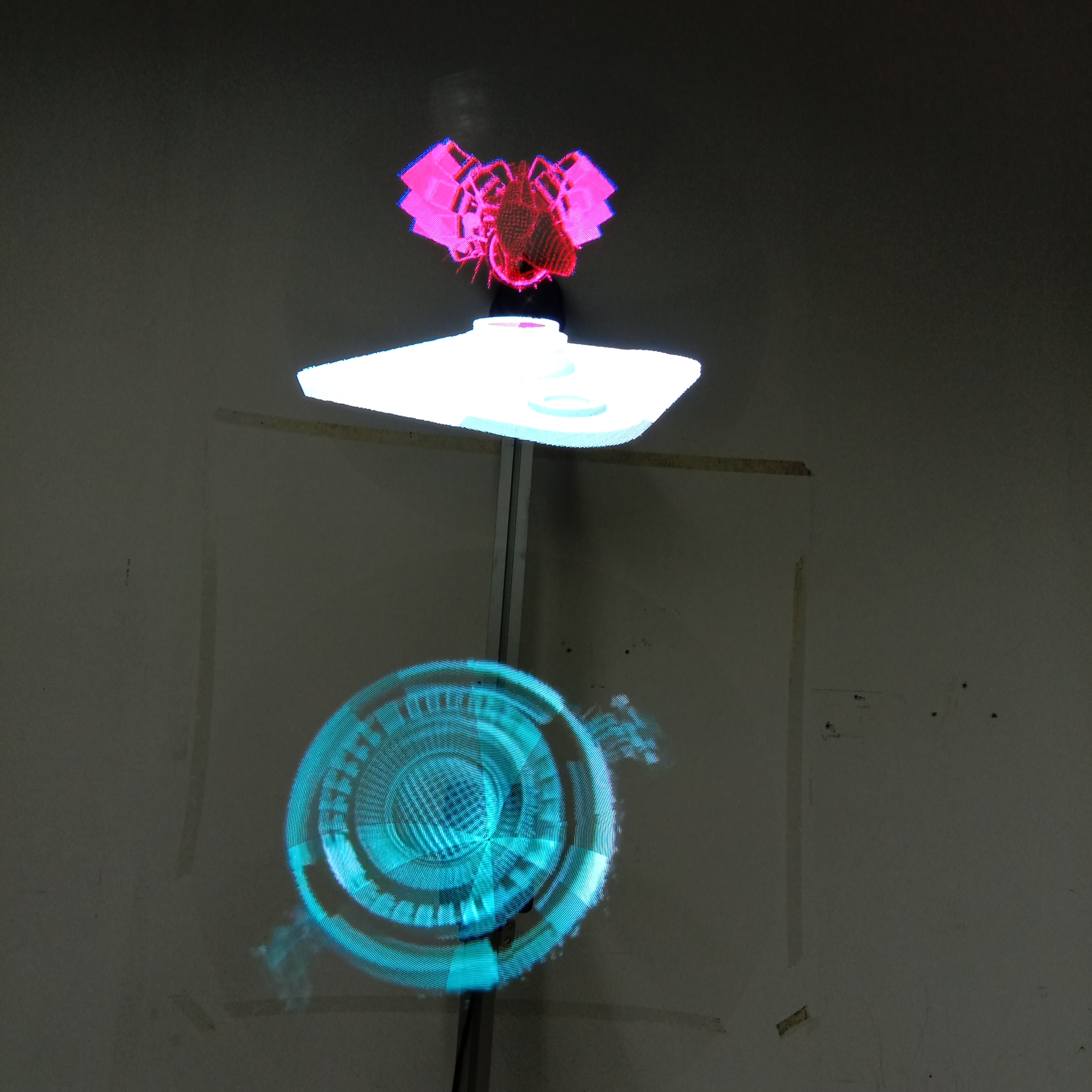 Newest WIFI 3D Hologram display LED Fan Display fow window advertisng