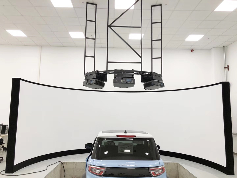 4K Wall Mount Projection Screen Curved Projector Screen For Home Cinema ...